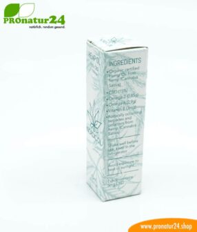 CBD HEMP OIL cannabis plant with 15% CBD content. Without THC. Organic and vegan produced by Nordic Oil.