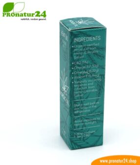 CBD HEMP OIL cannabis plant with 5% CBD content. Without THC. Organic and vegan produced by Nordic Oil.