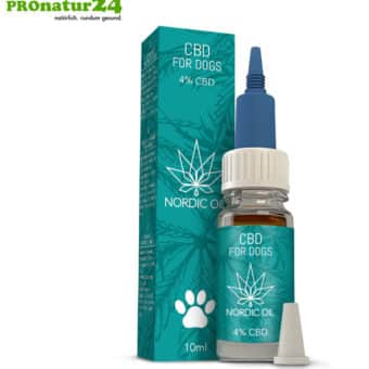 CBD HEMP OIL for DOGS and PUPPIES. Positive effect for dogs with 4% CBD proportion. Without THC. Biologically produced by Nordic Oil.