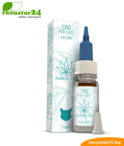 References, Testimonials, Credentials 12 CBD HEMP OIL for CATS and KITTENS. Positive effect for cats with 4% CBD content. Without THC. Biologically produced by Nordic Oil.