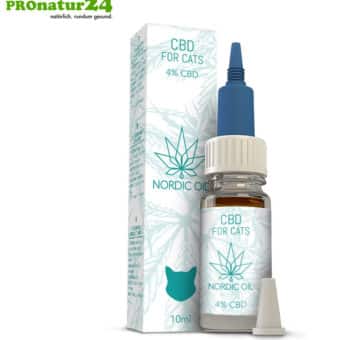 CBD HEMP OIL for CATS and KITTENS. Positive effect for cats with 4% CBD content. Without THC. Biologically produced by Nordic Oil.