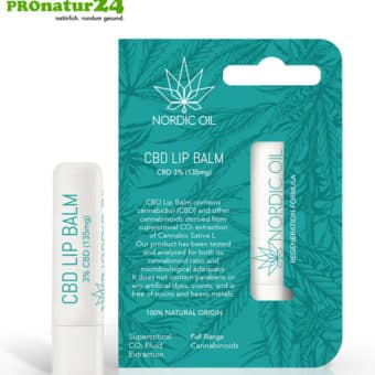 CBD LIP BALM with 3%. Nourishing lipstick or lip balm for brittle, chapped lips with the power of the cannabis plant. Without THC.