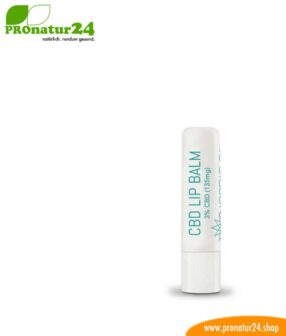 CBD LIP BALM with 3%. Nourishing lipstick or lip balm for brittle, chapped lips with the power of the cannabis plant. Without THC.
