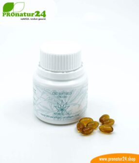 CBD SOFTGEL CAPSULES of cannabis plant with 10% CBD content. Without THC. Biologically produced by Nordic Oil.