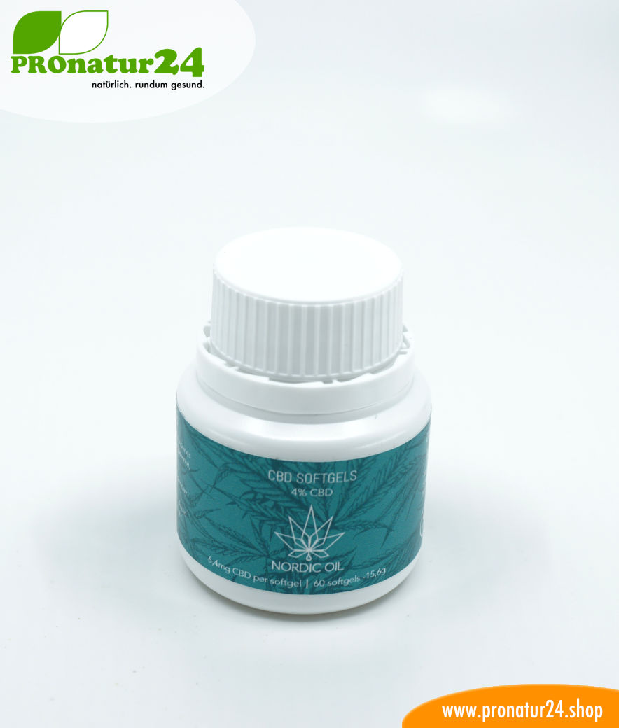 CBD SOFTGEL CAPSULES of cannabis plant with 4% CBD content. Without THC. Biologically produced by Nordic Oil. 8 CBD SOFTGEL CAPSULES of cannabis plant with 4% CBD content. Without THC. Biologically produced by Nordic Oil.