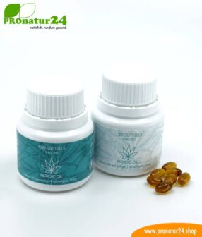 CBD SOFTGEL CAPSULES of cannabis plant with 4% CBD content. Without THC. Biologically produced by Nordic Oil.