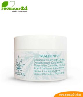IDUN CBD moisturizer. Skin cream for optimal hydration with the power of cannabis plant. Without THC. Vegan.