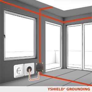 Scheme of using a grounding tape