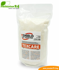 TEXCARE powder detergent from YShield. Specially developed for shielding fabric.