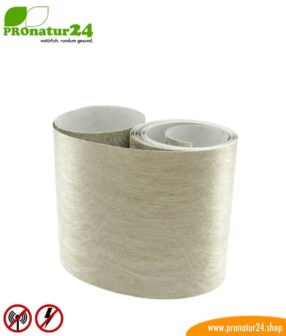 Self-adhesive shielding fleece EB3 with conductive adhesive for shielding and shielding fabrics. Width 10 cm. HF and LF.