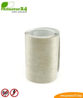 Self-adhesive shielding fleece EB3 with conductive adhesive for shielding and shielding fabrics. Width 10 cm. HF and LF.