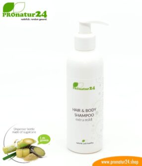SHAMPOO extra mild. Hair & Body Shampoo for the sensitive skin. Perfect for babies. Showering redefined incl. sustainable packaging.