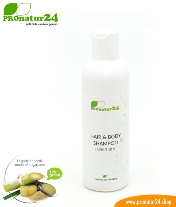 SHAMPOO rosemary. Hair & Body Shampoo with rosemary and nettle extract. Showering redefined incl. sustainable packaging.