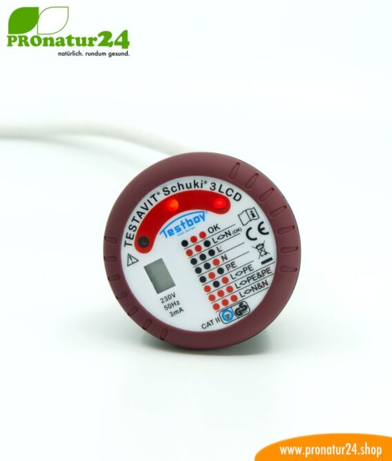 TESTAVIT SCHUKI 3 LCD sockets socket tester. Quick check of grounding and wiring.