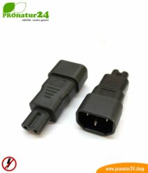 Adapter C13 cold appliance cable on two pole C7 plug