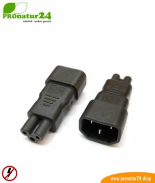 Adapter C13 cold appliance connection cable on three pole C5 (Laptop Class)