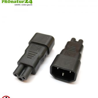 Adapter C13 cold appliance cable on three pole C5 plug (Laptop Class)