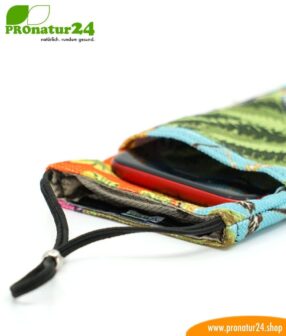 Cell phone case eWall for iPhone, Samsung, Huawei, etc. with electrosmog protection including 5G. 3in1 function incl. RFID data protection. Unique flower power design!