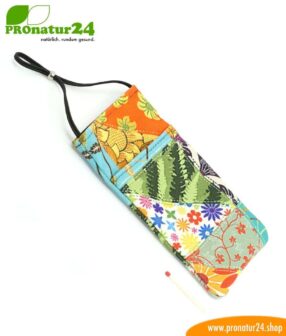 Cell phone case eWall for iPhone, Samsung, Huawei, etc. with electrosmog protection including 5G. 3in1 function incl. RFID data protection. Unique flower power design!