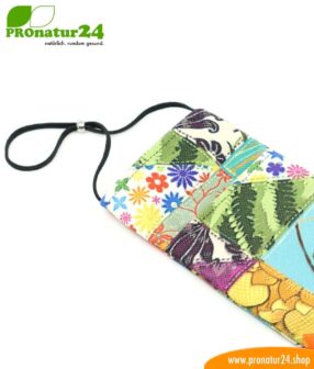 Cell phone case eWall for iPhone, Samsung, Huawei, etc. with electrosmog protection including 5G. 3in1 function incl. RFID data protection. Unique flower power design!