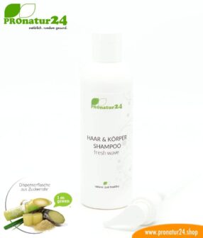 SUMMER SHAMPOO fresh wave. Hair & Body refreshing invigorating shampoo with grapefruit, lime, and much more. Showers redefined including sustainable packaging.