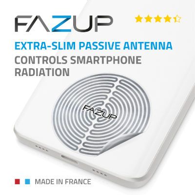 FAZUP very thin passive antenna. Regulates the mobile phone radiation.