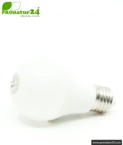 References, Testimonials, Credentials 10 8 watts LED full spectrum daylight lamp. Natural flicker-free light. Brighter than 60 Watt! 5200 Kelvin. 560 Lumen. E27 socket.