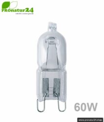 Halogen bulb HALOPIN® PRO 60 watt for G9 base from OSRAM. Equivalent to 75 watt light output.
