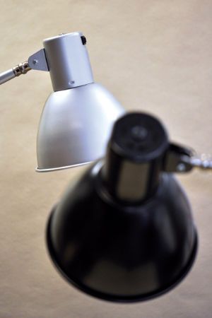 Shielded lamp for desk and workplace. Ideal work lamp. 48 Watt. E27. Black design. Choose the mounting!