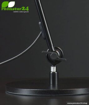 Shielded lamp for desk and workplace. Ideal work lamp. 48 Watt. E27. Black design. Choose the mounting!