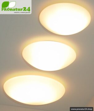 Shielded ceiling lamp and wall lamp, mouth blown opal glass, 2 sizes available (32cm + 40cm), E27 socket, 60 watt