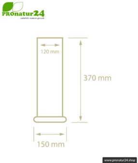 Shielded table lamp in cylinder form, mouth blown opal glass, 37 cm height, beech wood base, E27 socket, 40 Watt