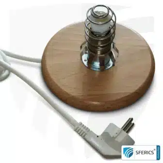 Shielded lamp base | For retrofitting e.g. salt crystal lamps and suitable lampshades | E14 socket. 15 Watt. 7 Shielded lamp base | For retrofitting e.g. salt crystal lamps and suitable lampshades | E14 socket. 15 Watt.