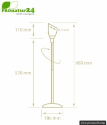 light shower table lamp size danell pronatur24 884 compressor