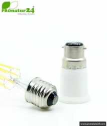 adapter b22 e27 socket screw base pronatur24 884 compressor