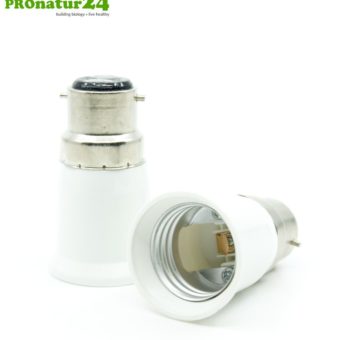 Adapter illuminant E27 base (screw thread) to B22 bayonet socket | Illumination & Lighting