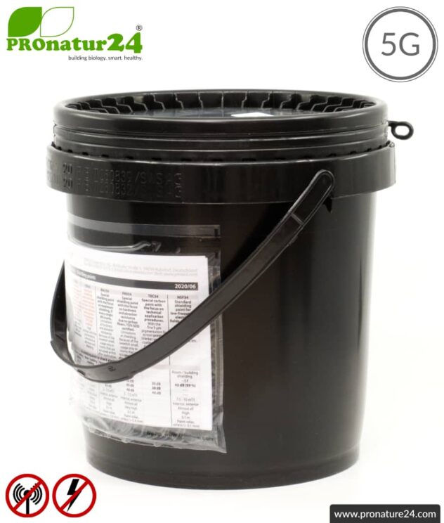 Shielding paint MAX54 | RF shielding up to 84 dB. Developed for maximum shielding against electrosmog by 5G or WIFI 6. | Grounding required