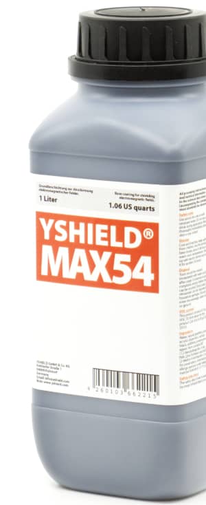 Shielding paint MAX54 | RF shielding up to 84 dB. Developed for maximum shielding against electrosmog by 5G or WIFI 6. | Grounding required