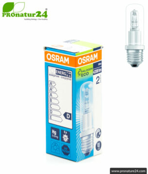 205 Watt halogen HALOLUX CERAM® | Model 64404 ECO from OSRAM | Extremely bright. Warm white. E27.