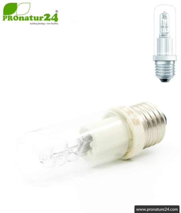 150 watts halogen lamp HALOLUX CERAM® | Model 64478 from OSRAM | 15 percent brighter than a 150 Watt light bulb | Warm white. E27.