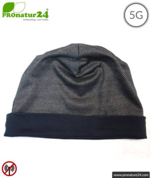 ANTIWAVE shielding cap Beany | Protection against electrosmog HF with efficiency up to 99,9 % (cell phone, WIFI, LTE) | 5G ready!