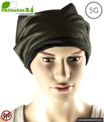 ANTIWAVE shielding cap Beany | Protection against electrosmog HF with efficiency up to 99,9 % (cell phone, WIFI, LTE) | 5G ready!