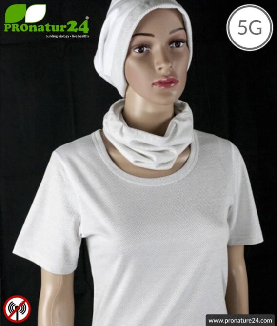 ANTIWAVE shielding hose scarf Buff | Protection against electrosmog HF with efficiency up to 99,9 % (cell phone, WIFI, LTE) | 5G ready!