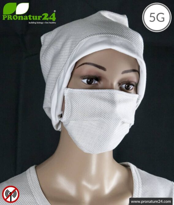 ANTIWAVE mask for mouth and nose | shielding material with silver for antibacterial effect | 3x maximum in hygiene, effect and wearing comfort. +Protection against electrosmog!