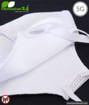 ANTIWAVE mouth and nose shape mask with nose clip | shielding material with silver for antibacterial effect | 4x maximum in hygiene, effect, wearing comfort and protection against electric smog!