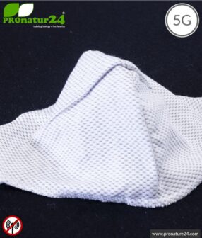 ANTIWAVE mouth and nose shape mask with nose clip | shielding material with silver for antibacterial effect | 4x maximum in hygiene, effect, wearing comfort and protection against electric smog!