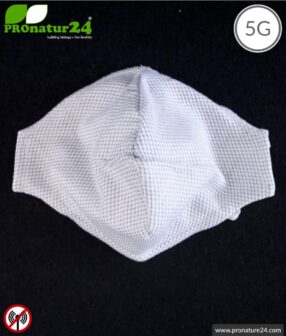 ANTIWAVE mouth and nose shape mask with nose clip | shielding material with silver for antibacterial effect | 4x maximum in hygiene, effect, wearing comfort and protection against electric smog!