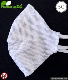 ANTIWAVE mouth and nose shape mask with nose clip | shielding material with silver for antibacterial effect | 4x maximum in hygiene, effect, wearing comfort and protection against electric smog!