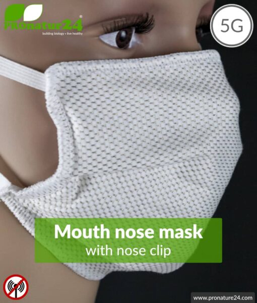 ANTIWAVE MNP protection mask with nose clip for mouth and nose | shielding material with silver for antibacterial effect | 3x maximum in hygiene, effect and wearing comfort. +Protection against electrosmog!