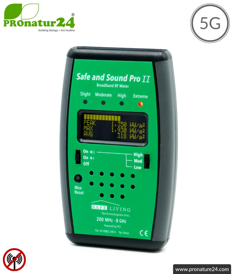 Authorized Retailer Reads 5G Up to 8 GHz Safe and Sound Classic RF Meter